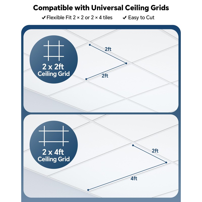 32 Sq.Ft Drop Ceiling Grid System kit, Whtie Galvanized Steel