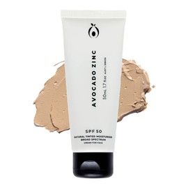 Avocado Zinc SPF50 Natural Tinted Moisturiser, Medium-Dark 50ml
