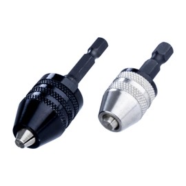 Magnetic Drill Chuck Adapter Pro Set - 2Pcs Keyless Drill Chuck with Drill Press Adapter for Hand Drill, Ultimate Drill Bit Adapter for Drill Bits for Impact Driver, 1/4" Hex Shank 0.6-8mm & 0.3-3.6mm