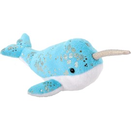 Wild Republic  26470  Foilkins Narwhal Stuffed Animal Plush   12"