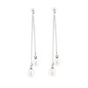 Anthony Vincent Aretes mujer - Aretes 2 Perlas Cultivadas Blancas