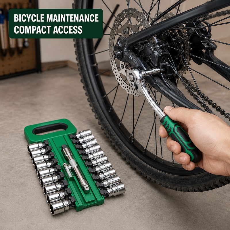72-Tooth Ratchet Socket Set for Auto & Home Repair –