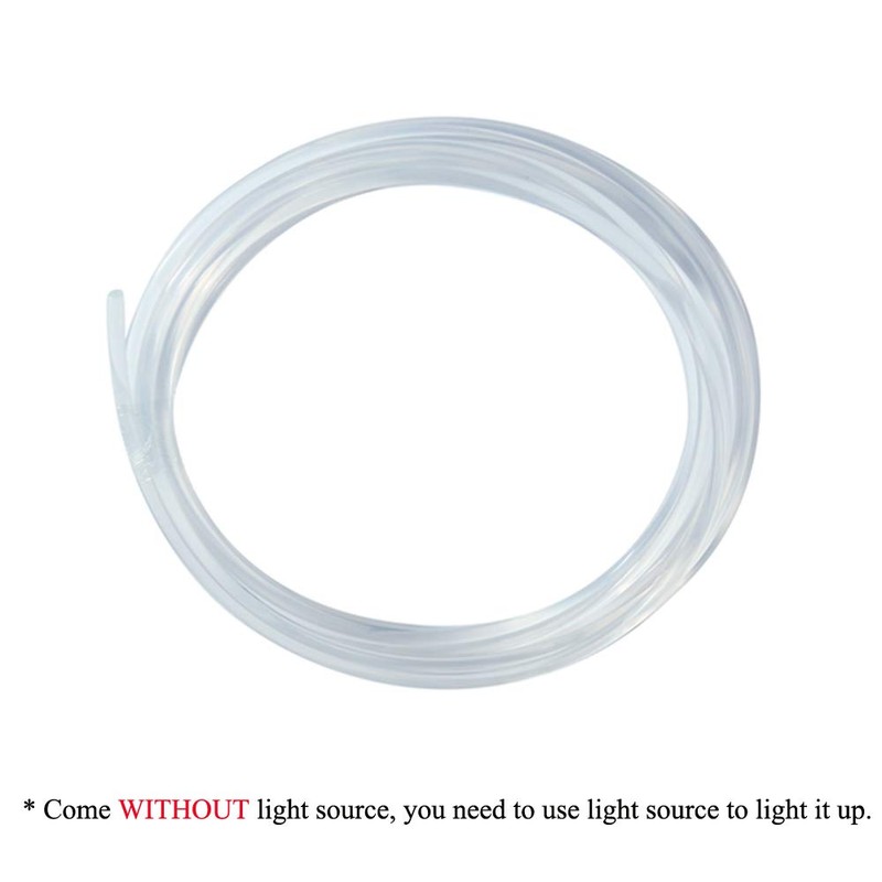 AKEPO Ф0.12in(3mm)16.4ft(5m) PMMA Plastic Side Glow Optical Fiber Light Cable