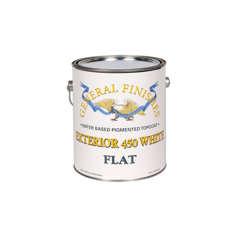 General Finishes Exterior 450 White Water Based Topcoat, 1 Gallon,