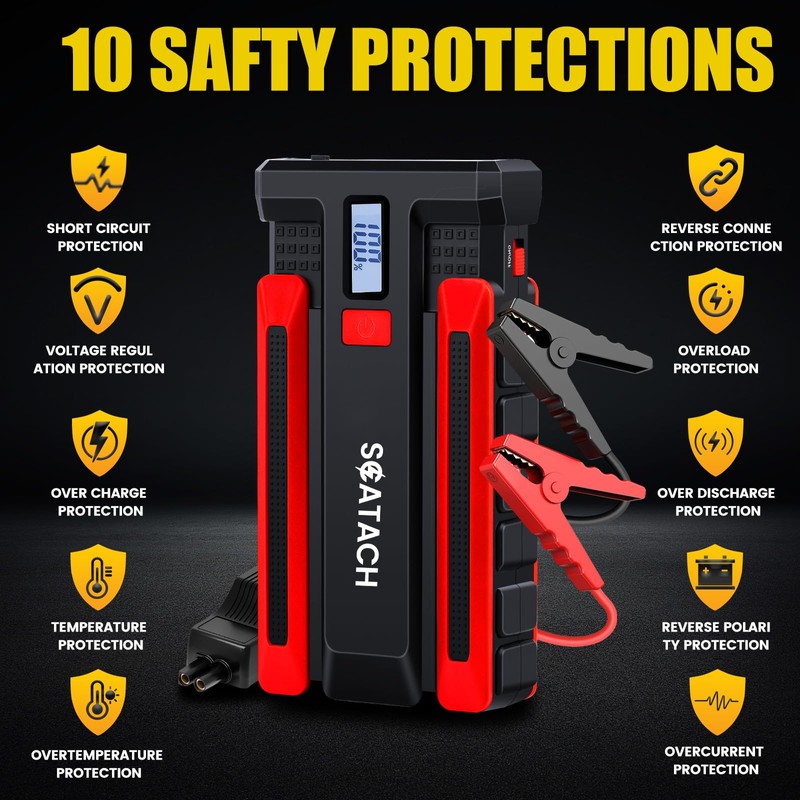 Scatach 6000A Car Battery Jump Starter,12V Car Jumper Starter Battery