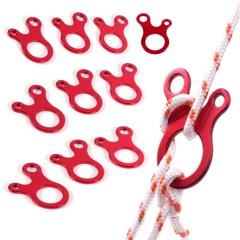 Tensores de cuerda de aluminio ultraligeros para pistas, camping, senderismo,