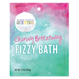 Aura Cacia Clearing Breezeway Fizzy Bath | GC/MS Tested for Purity | 2.5 oz (70.9g)