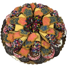 Gourmet Springtime Flower Cookies Platter – by Best Cookies | Easter Holiday Gifts | Mothers Day Baskets | Birthday Gift | Get Well Idea (5lb)