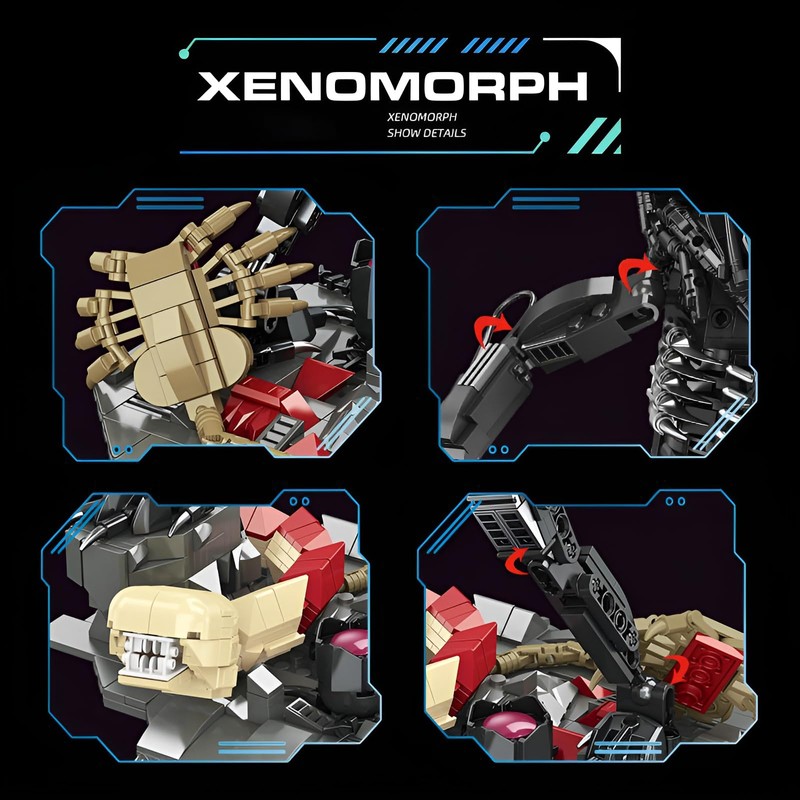 Fuleying Xenomorph Mech Action Figure Building Blocks Kit for Adults,