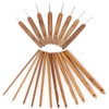 20PCS Bamboo Crochet Hooks Set,20 Different Sizes from 1.0mm to