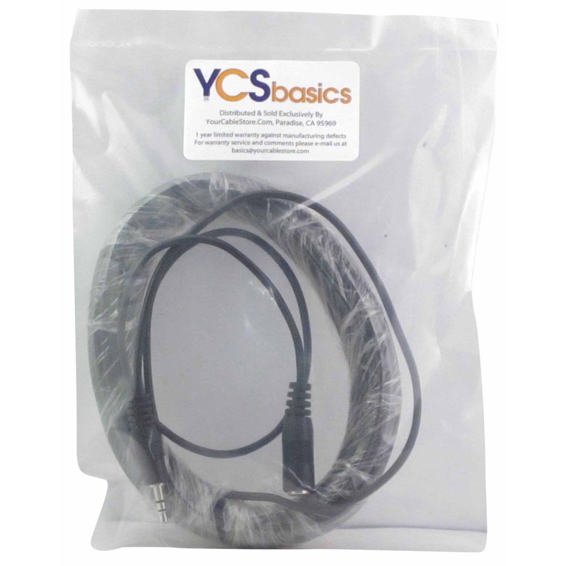 YCS basics 25 Foot 3.5mm Stereo Headphone/AUX Extension Cable Male/Female