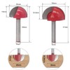 Saipor 4pcs 6mm Round Nose Cove Core Box Router Bit