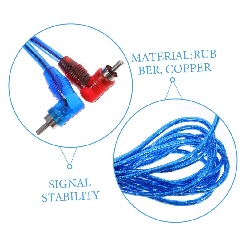 STOBAZA Dual RCA Audio Cable Copper Easy Install Compatible with