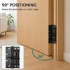 2-Pack 3-in-1 Stainless Steel Self-Closing Spring Door Hinges with 90°