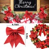 Aliji 20pcs Red Bows for Christmas Tree,4.7 X 5.9inch Mini
