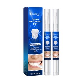 Oralhoe Teeth Brightening Pen Remove Stains Clean Teeth Fresh Breath Teeth Brightening Teeth Oral Care Whitening Cleanser Cleansing teeth  whitening white  pen