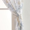 Laura Ashley Hydrangea Window Curtains with Rod Pocket, 84-inch Length,