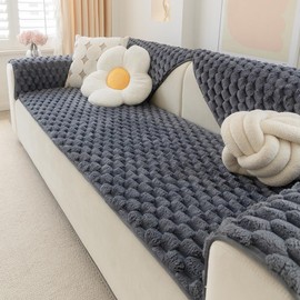 Awjcsv Couch Cover for Dogs Washable, Waterproof Couch Covers for 3 Cushion Couch Sofa Pet Friendly, Soft and Anti Slip (Gray, 1pc/28"x 71")