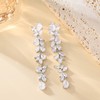 HAISWET Wedding Leaf Dangle Dangling Earrings for Women Bridal Statement