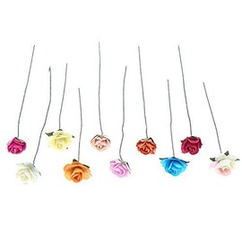 Artificial Flowers, Assorted Artificial Flowers, Paper Manufacturing Flowers, Love, Small, Roses, Celebrations, Weddings, Decorations, Brides, DIY Handmade Flowers, 100 Pieces, Random Color