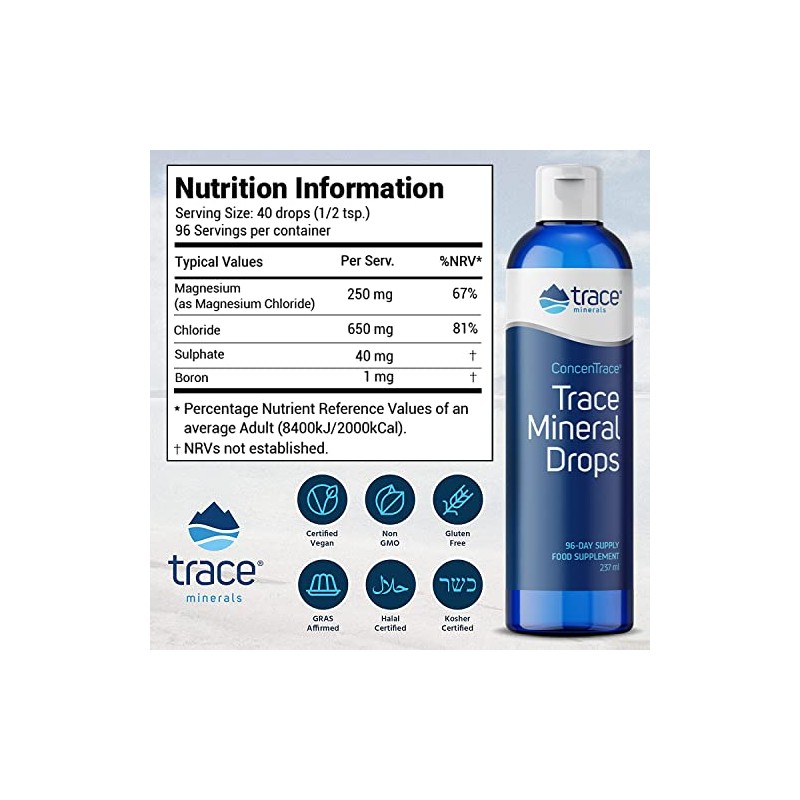Trace Minerals ConcenTrace Trace Mineral Drops (237 ml, 2 Pack)