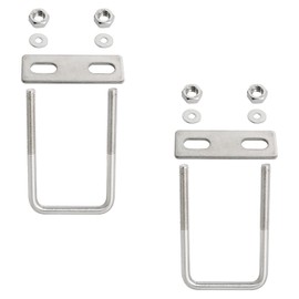 Aopin Square U Bolt 1.97" (50mm) Inside Width U Type Bolt Bracket 304 Stainless M 6 Nuts and Plates Washers for Automotive/Car/Trailer Bumper, Set of 2