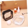 DOITOOL 4pcs Transparent Zippered Makeup Organizer Bags Clear Pouches Double