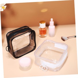 DOITOOL 4pcs Transparent Zippered Makeup Organizer Bags Clear Pouches Double Zipper for Travel Storage Smooth Edges for Easy Access Neat Organized Cosmetic Case