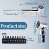 SI SEN Angle Screwdriver Attachment, Set of 12 Electric Screwdrivers,