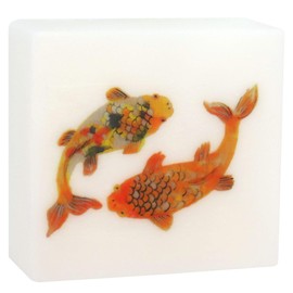 Eclectic Lady Cherry Blossom Scented Glycerin Soap with Koi Fish Design