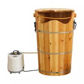 Brandless 편백나무 건식 족욕기 족탕 좌훈 원목 히노끼 가정용 [60cm 스팀 목재 통 세트] Cedar Dry Foot Bath Foot Bath Seat Aromatherapy Wooden Hinoki Home Use [60cm Steam Wooden Tub Set]