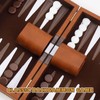 Backgammon, Backgammon Case, Backgammon Wood, with High-Quality Leather Case, Portable