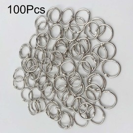 Book Rings, Pack of 100 Ring Binder Rings, 25 mm Metal Rings, Loose Leaf Book Rings, Key Ring, Small Connector, Rings, Loose Leaf Connector, Rings, Book Rings, Metal Loose Leaf Key Rings