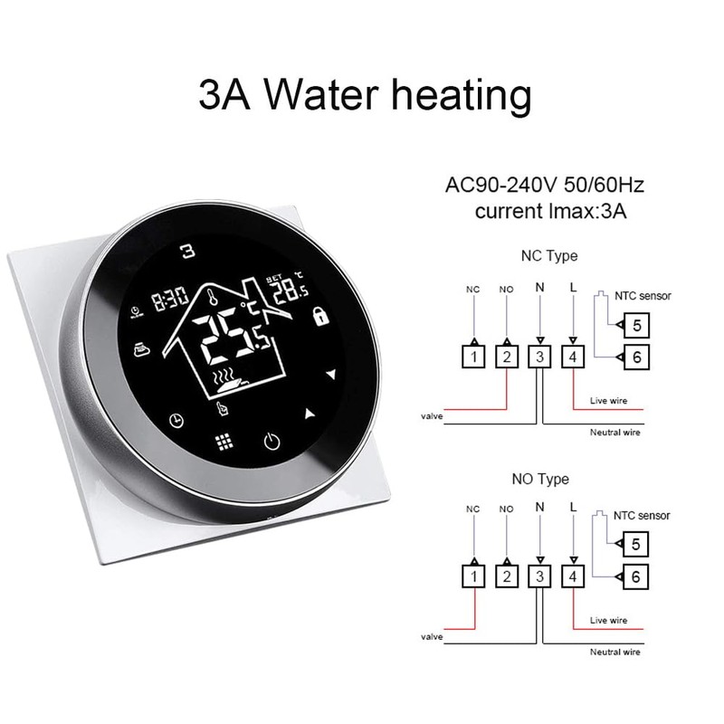 KETOTEK Smart Underfloor Heating Thermostats Water WiFi Compatible with Alexa,