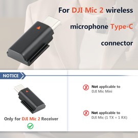 HBIHGHHONG for DJI MIC 2 Adapter Type-C Phone Wireless Microphone Receiver for Mic 2 Type-C Adapter Phone PC Tablet USB Mic Accessories