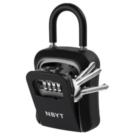 NBYT Portable Combination Lock keybox,for House Keys Key Hiders to Hide a Key Outside,Waterproof Key Safe Storage Lock Box (with Shackle)