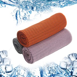 Cooling Towel, UV Protection, Outdoor, Instant Cooling Type, Heatstroke Prevention, Sun Protection, Quick Drying, Lightweight, Absorbent, Super Cool, Travel, Sports Towel, 3 Pieces