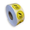 1000 x roll 25mm Round Yellow Gluten Free Labels Permanent