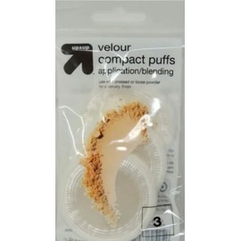 up & up ATR velour 3 Pieces compact Powder Makeup beauty Facial Puffs