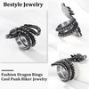 Bestyle Stainless Steel Dragon Ring, Size 13, Wrap, Cocktail Party,