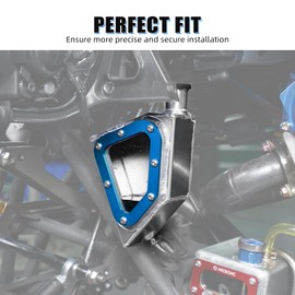 NICECNC Aluminum Radiator Tank, Reservoir Expansion Tank Compatible with Yamaha Raptor 700/700R YFM700 2013 2015 2016 2017-2024, Raptor 700R YFM700R SE 2017-2024, Replacement for 1PE-F1871-00-00 Blue