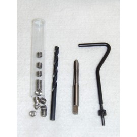 Holley Carburetor Fuel Float Bowl Screw, HELICOIL Style Thread Repair KIT & Drill