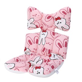 Baby Stroller Cushion, Universal Baby Seat Pad Liner for Stroller Reversible Soft and Breathable 3D Air Mesh Cotton Baby Stroller Seat Liner (Pink)