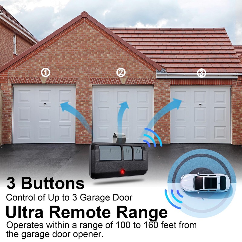 2 for Chamberlain Craftsman LiftMaster Garage Door Opener Remote, Replaces