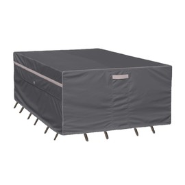 Garden Balsam Heavy Duty Waterproof Patio Furniture Covers,Fade Resistant Outdoor Table and Chair Covers Rectangular 90" Lx 60" D x 28" H Dark Grey