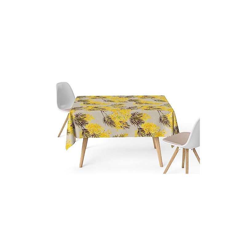 Martina Home Resin Tablecloth Mimosa Beige 180 x 140 cm