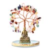 Buddha Statue with Healing Crystal Tree, Tree of Life for