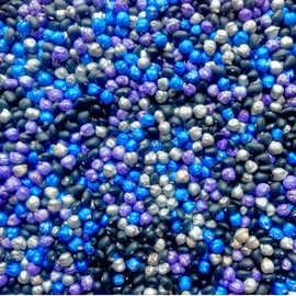 Outer Space Sensory Bin Filler (4 Cups) - Black Beans & Colorful Chickpeas - Cosmic Sensory Play