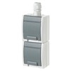 asvendo Elektro Surface-Mounted Series/Sockets/Switches/Button/Blind Button/Bell Button/Light Grey/IP65/Waterproof, Suitable for Wet