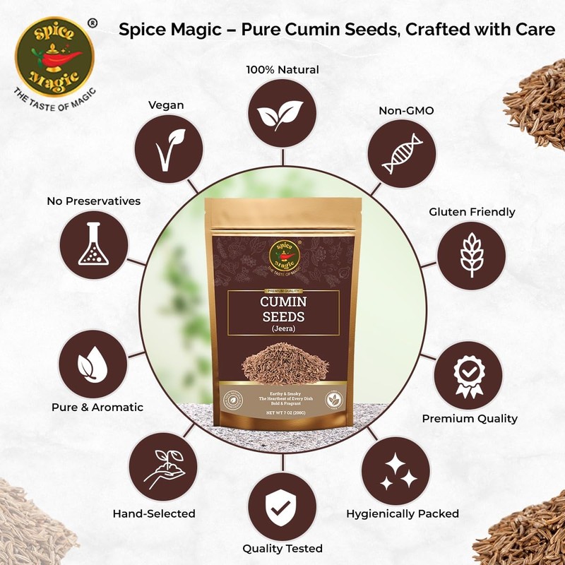 Spice Magic Cumin Seeds I 7 Oz (200 g) I